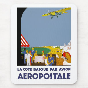 La Cote Basque Par Avion Mouse Pad