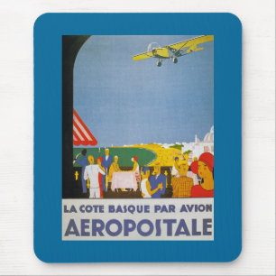 La Cote Basque Par Avion Mouse Pad