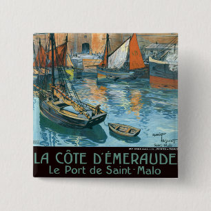La Côte d' Émeraude 15 Cm Square Badge