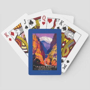 La Cote D'Azur Vintage PosterEurope 2 Playing Cards