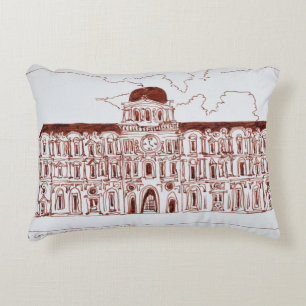 La Cour Carree Courtyard Louvre, Paris, France Decorative Cushion