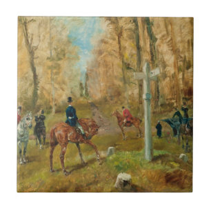 La croisee des chemins, 1883 (oil on canvas) ceramic tile