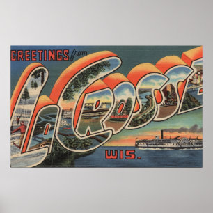 La Crosse, Wisconsin - Large Letter Scenes Poster