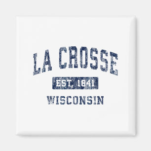 La Crosse Wisconsin Wi Vintage Established Sports Magnet