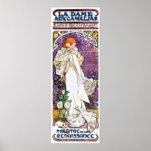 La Dame aux Camélias by Mucha Poster