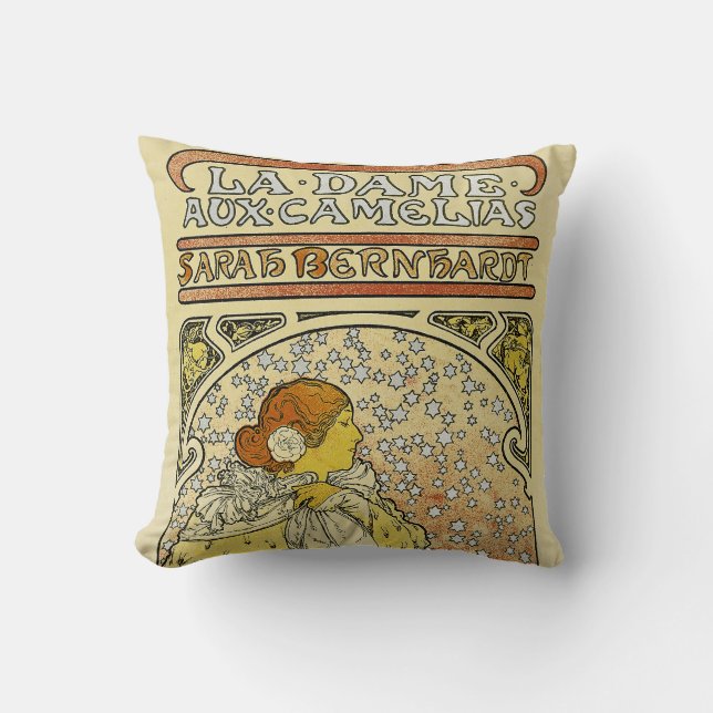 La Dame aux Camelias Cushion (Front)