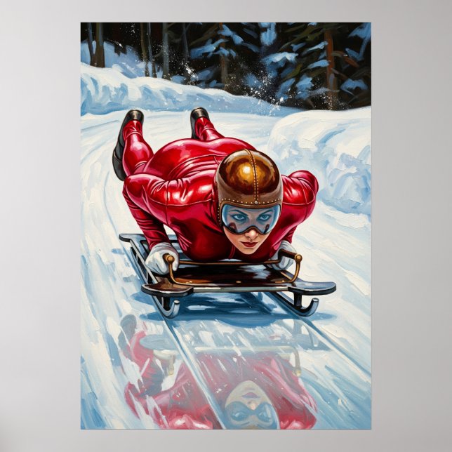 LA DESCENTE EN SKELETON (The Skeleton Descent) Poster (Front)