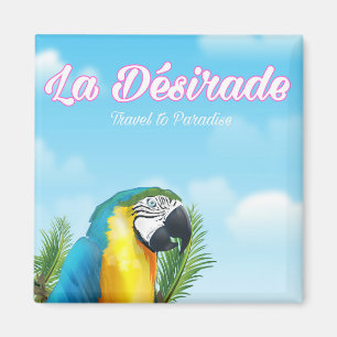 La Désirade Parrot travel poster Magnet