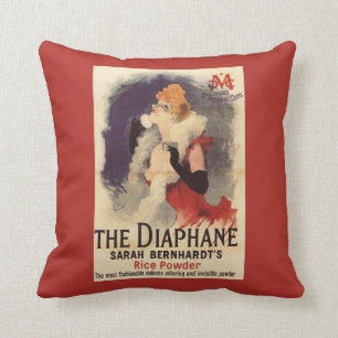 La Diaphane Woman Powdering Face Promo Poster Cushion