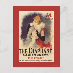 La Diaphane Woman Powdering Face Promo Poster Postcard