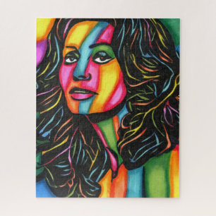 La Dolce Espressione original abstract woman art Jigsaw Puzzle