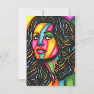 La Dolce Espressione original abstract woman art Thank You Card