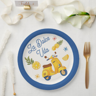 La Dolce Vita Amalfi Coast Party Paper Plate