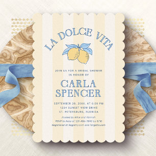 La Dolce Vita Amalfi Lemon Bridal Shower Invitation