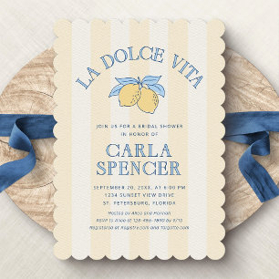 La Dolce Vita Amalfi Lemon Bridal Shower Invitation
