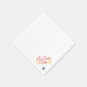 La dolce vita any age birthday napkin