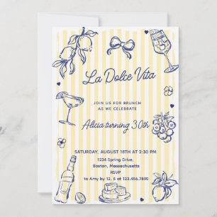 La Dolce Vita (any age) Birthday Party Invitation