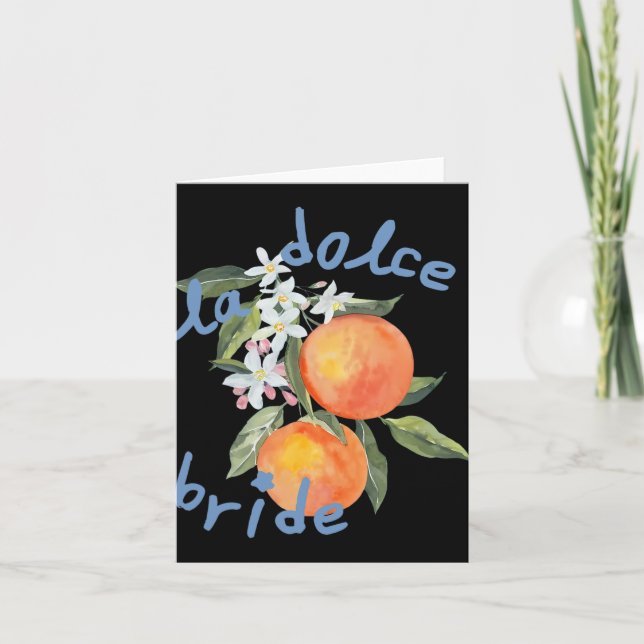 La Dolce Vita Bachelorette Italy Bride Amalfi Girl Card (Front)