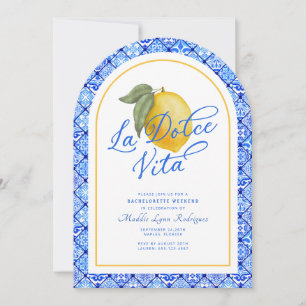 La Dolce Vita Bachelorette Weekend Invitation