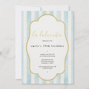 La Dolce Vita Birthday Invitation