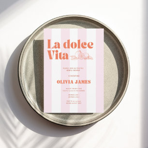 La dolce vita bridal shower invitation