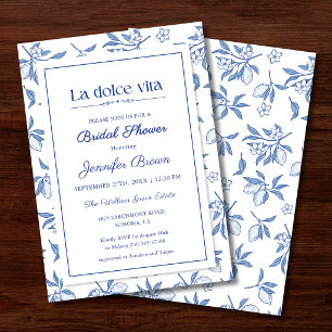 La Dolce Vita Bridal Shower Invitation Italian
