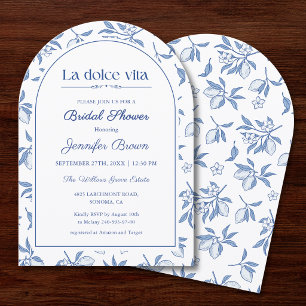 La Dolce Vita Bridal Shower Italian Lemon Invitation