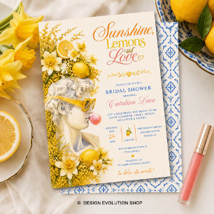 La Dolce Vita Bridal Shower Lemons and Love Invitation