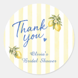La Dolce Vita Bridal Shower Thank You Classic Round Sticker