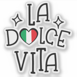 La Dolce Vita Cute Italian Flag Heart