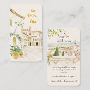 La Dolce Vita Display Bridal Shower Enclosure Card