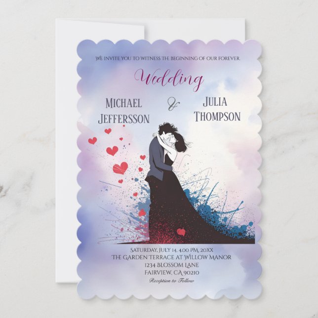 La Dolce Vita French Inspiration Classic 1940s  Invitation (Front)