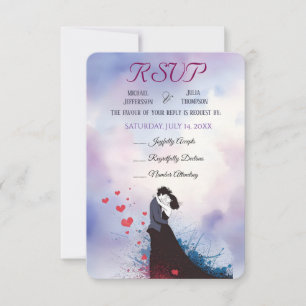La Dolce Vita French Inspiration Classic 1940s RSVP Card