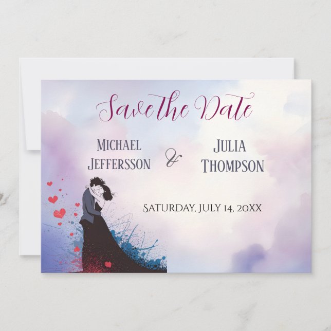 La Dolce Vita French Inspiration Classic 1940s  Save The Date (Front)