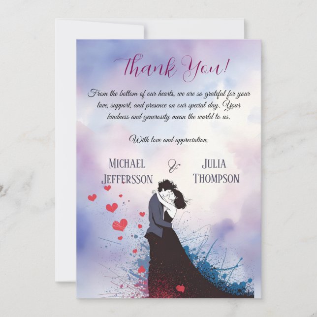 La Dolce Vita French Inspiration Classic 1940s  Thank You Card (Front)