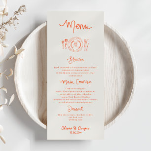 La Dolce Vita Hand Drawn Wedding Menu