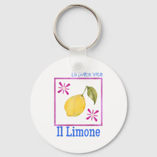 La Dolce Vita Il Limone Tee Italian Lemon Retro Su Key Ring