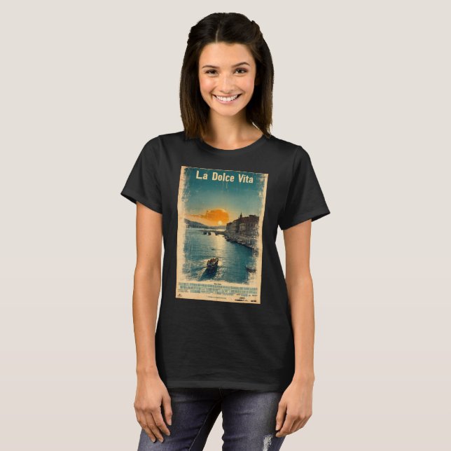 . La Dolce Vita - Inspired by 1960s Posters T-Shirt (Front Full)