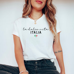 La Dolce Vita Italia – Cute Heart Italian  T-Shirt