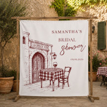 La dolce vita Italian bridal shower backdrop