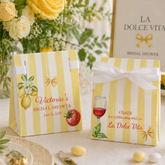 La Dolce Vita Italian Bridal Shower  Favour Box