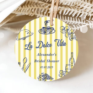 La Dolce Vita Italian Bridal Shower Party  Favour Tags