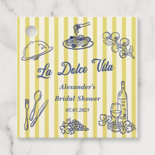 La Dolce Vita Italian Bridal Shower Party Favour Tags