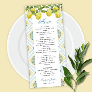 La Dolce Vita Italian Citrus Lemon Wedding Menu