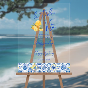 La Dolce Vita Italian Destination Wedding Acrylic Sign