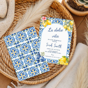 la Dolce Vita Italian Dinner lemon party Birthday Invitation
