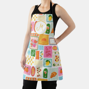 La Dolce Vita Italian French Personalised Colourfu Apron