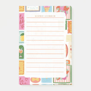 La Dolce Vita Italian French Personalized Girly Post-it Notes