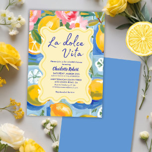 La dolce vita Italian Lemon Bridal shower Invitation