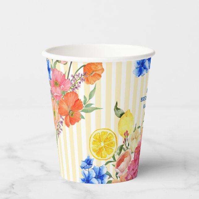 La dolce vita Italian Lemon summer Bridal shower Paper Cups (Front)